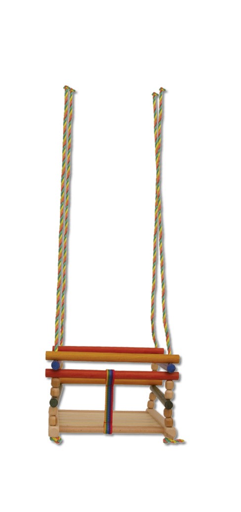 Závěsná dětská dřevěná houpačka STRAKOŠ AD 262